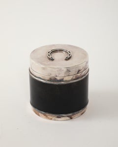 Silver and Leather Box by Hermes, Italy, c. 1960
