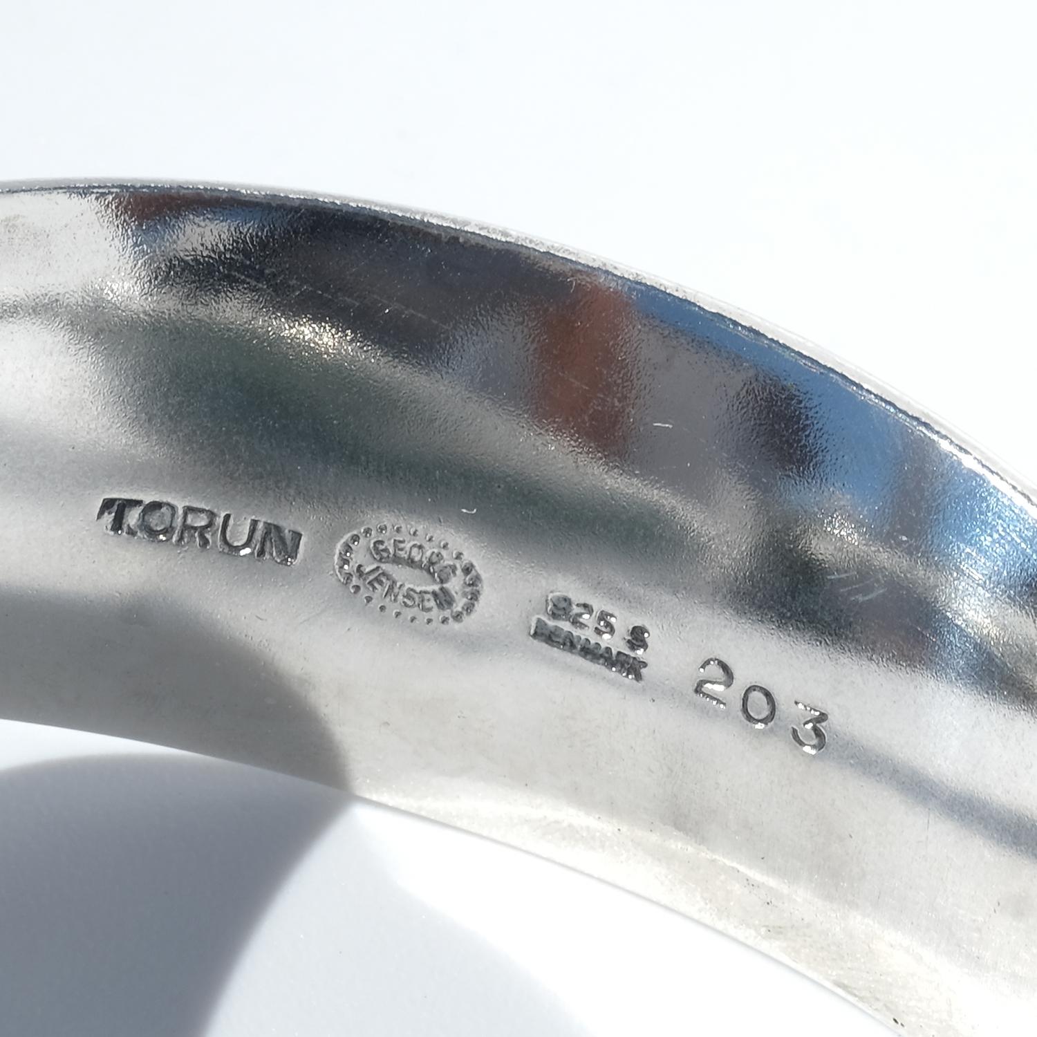 Silver and Moss Agate Bracelet by Vivianna Torun Bülow-Hübe for Georg Jensen 6