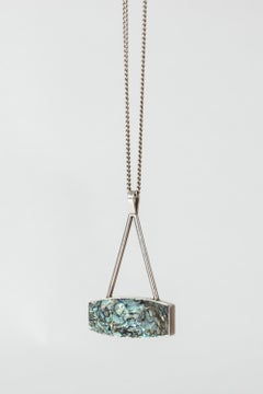Silver and Mother of Pearl Pendant by Arne Johansen, Denmark, 1960s