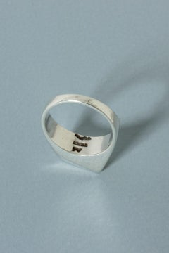 Silver and Mother of Pearl Ring by Arne Johansen, Denmark, 1950s