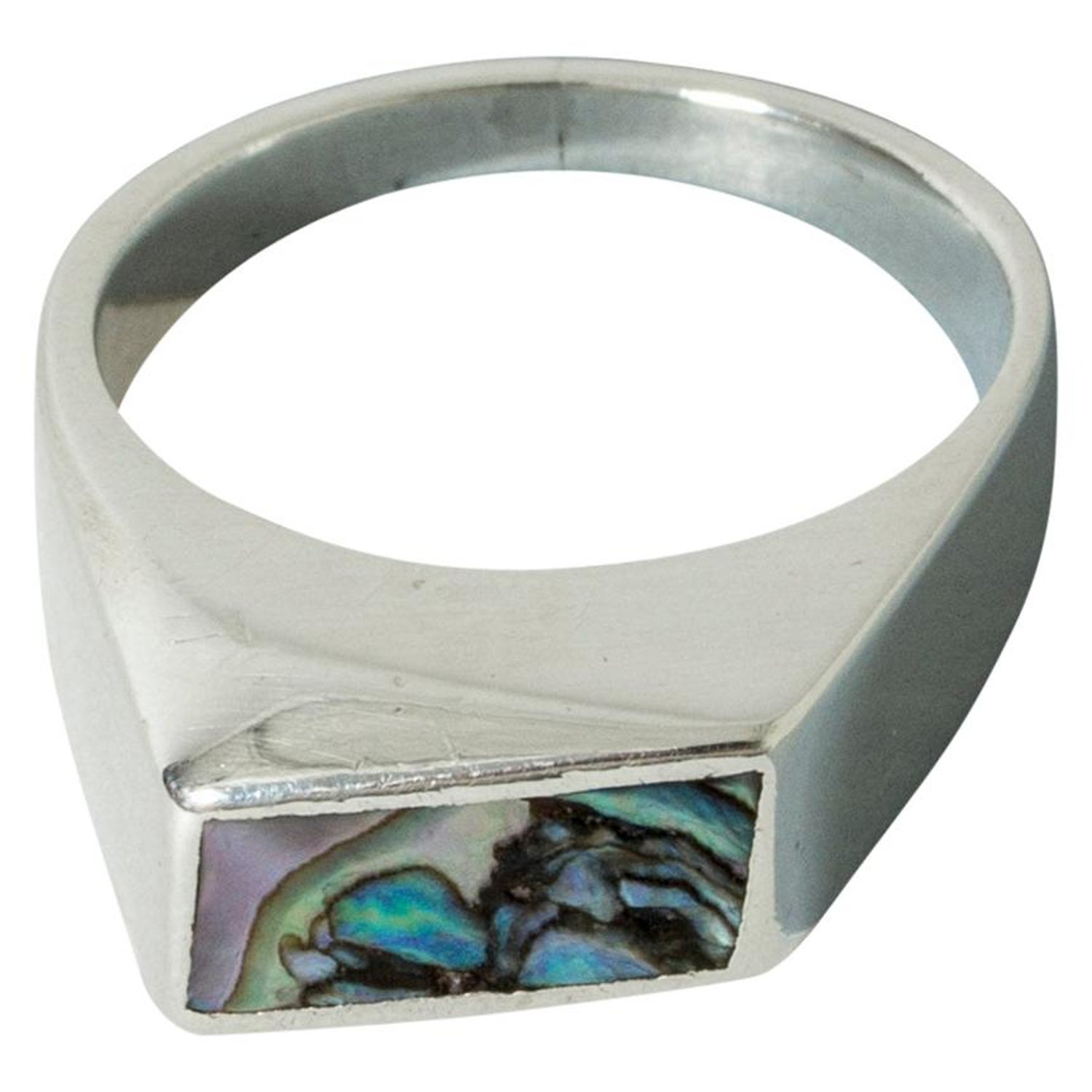 Silver and Mother of Pearl Ring by Arne Johansen, Denmark, 1950s at 1stDibs