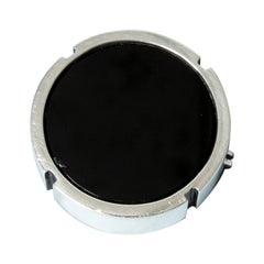 Silver and Onyx Brooch by Heikki Kaksonen for Kaunis Koru, Finland, 1963