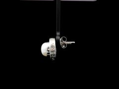 Silver and Pearl Balinese Stud Earrings