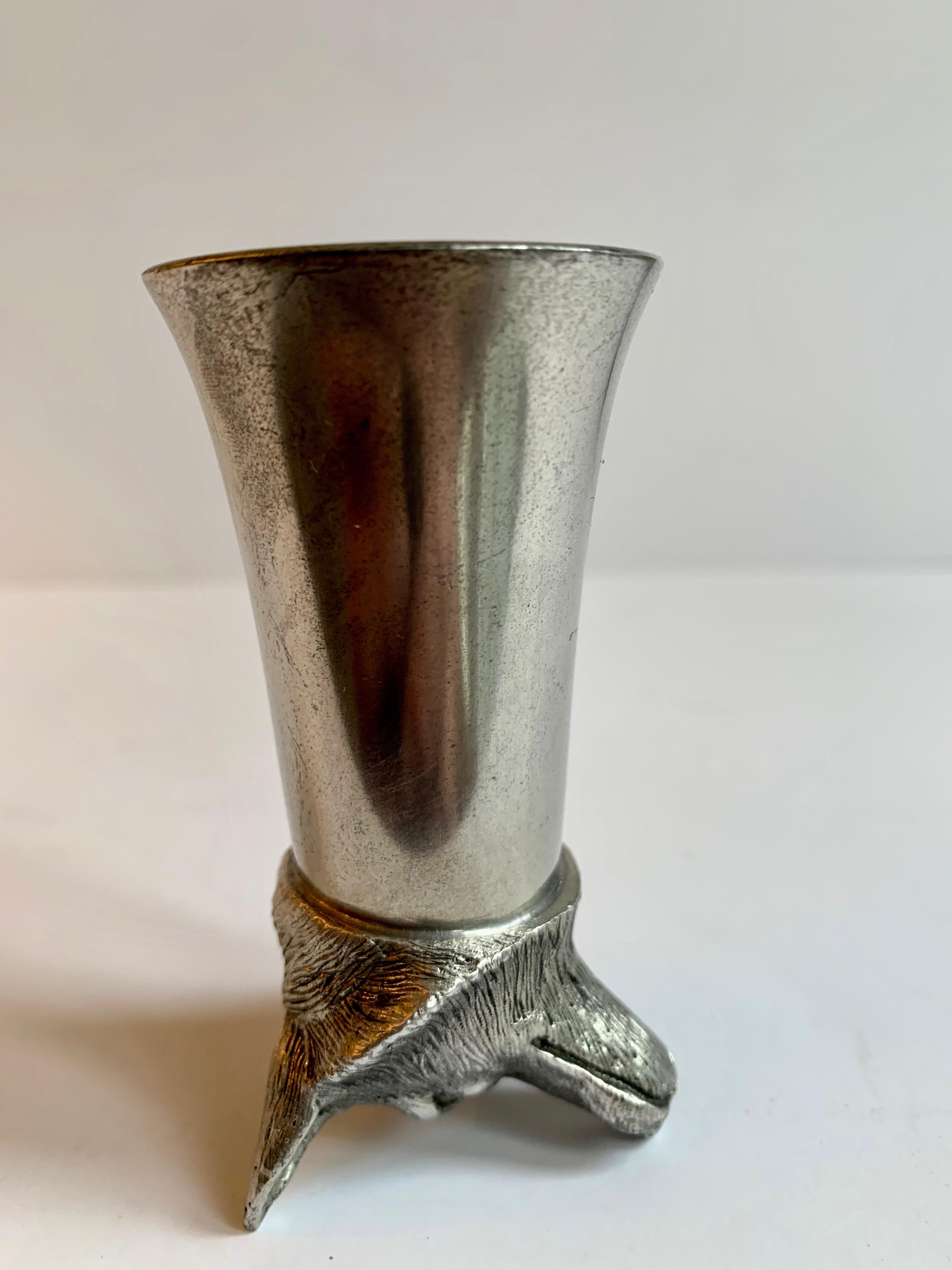 American Craftsman Silver and Pewter Jigger in the Style of Ralph Lauren