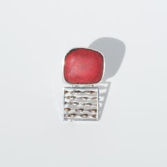 Silver and Red Stone Ring by Thomas Raschke
