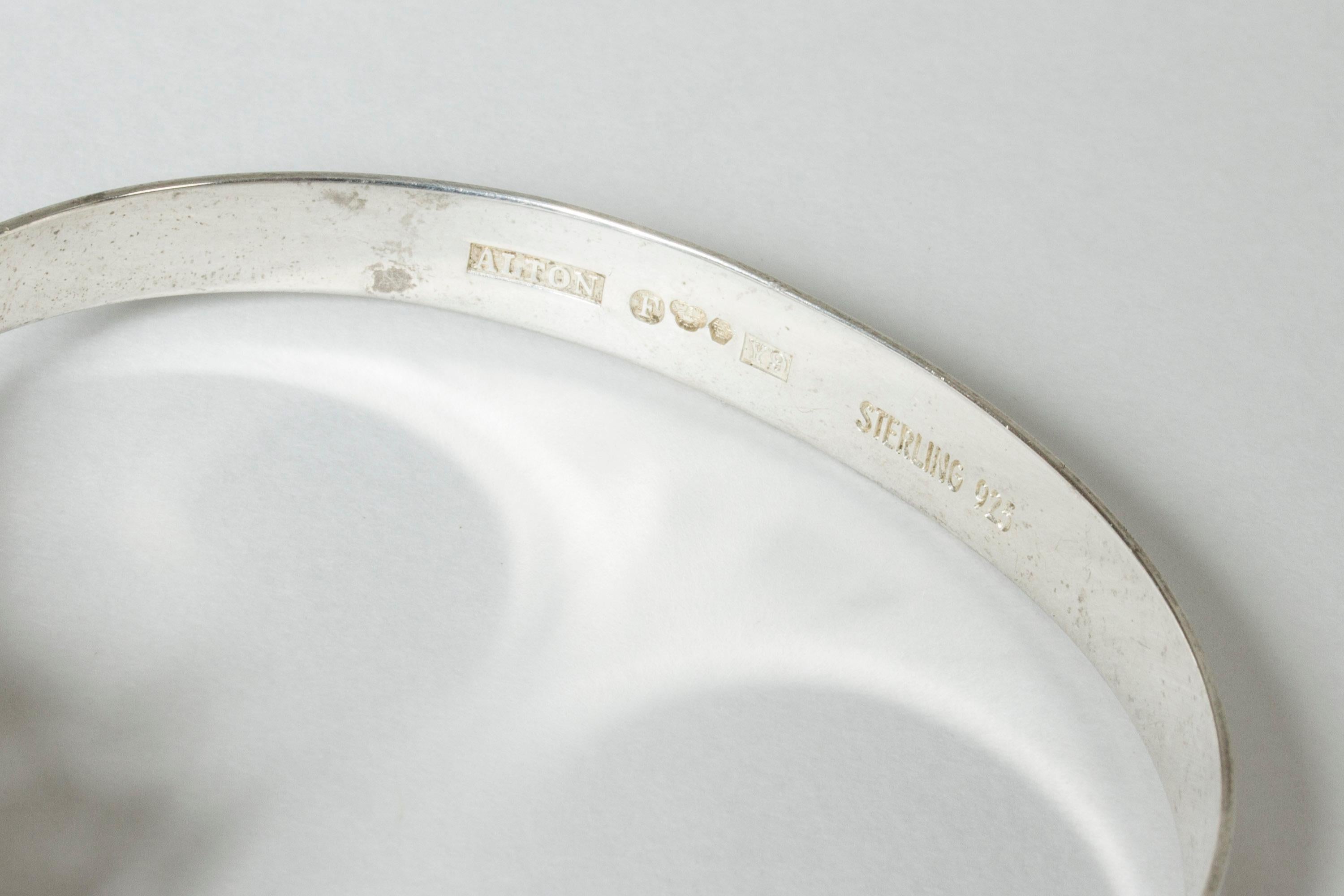 Silver and Rock Crystal Bracelet by Theresa Hvorslev for Alton, Sweden In Good Condition In Stockholm, SE