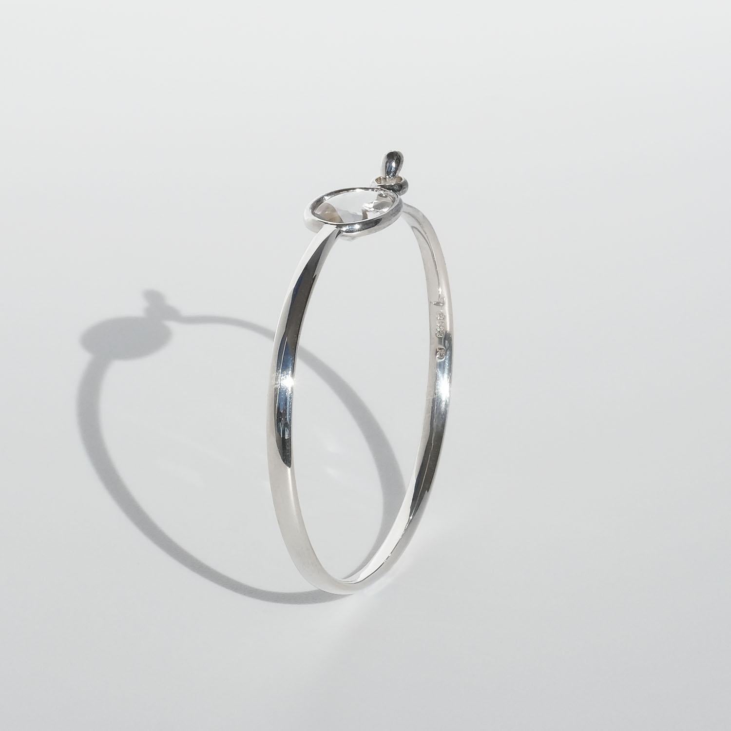 Silver and Rock Crystal Bracelet by Vivianna Torun Bülow-Hübe for Georg Jensen 3