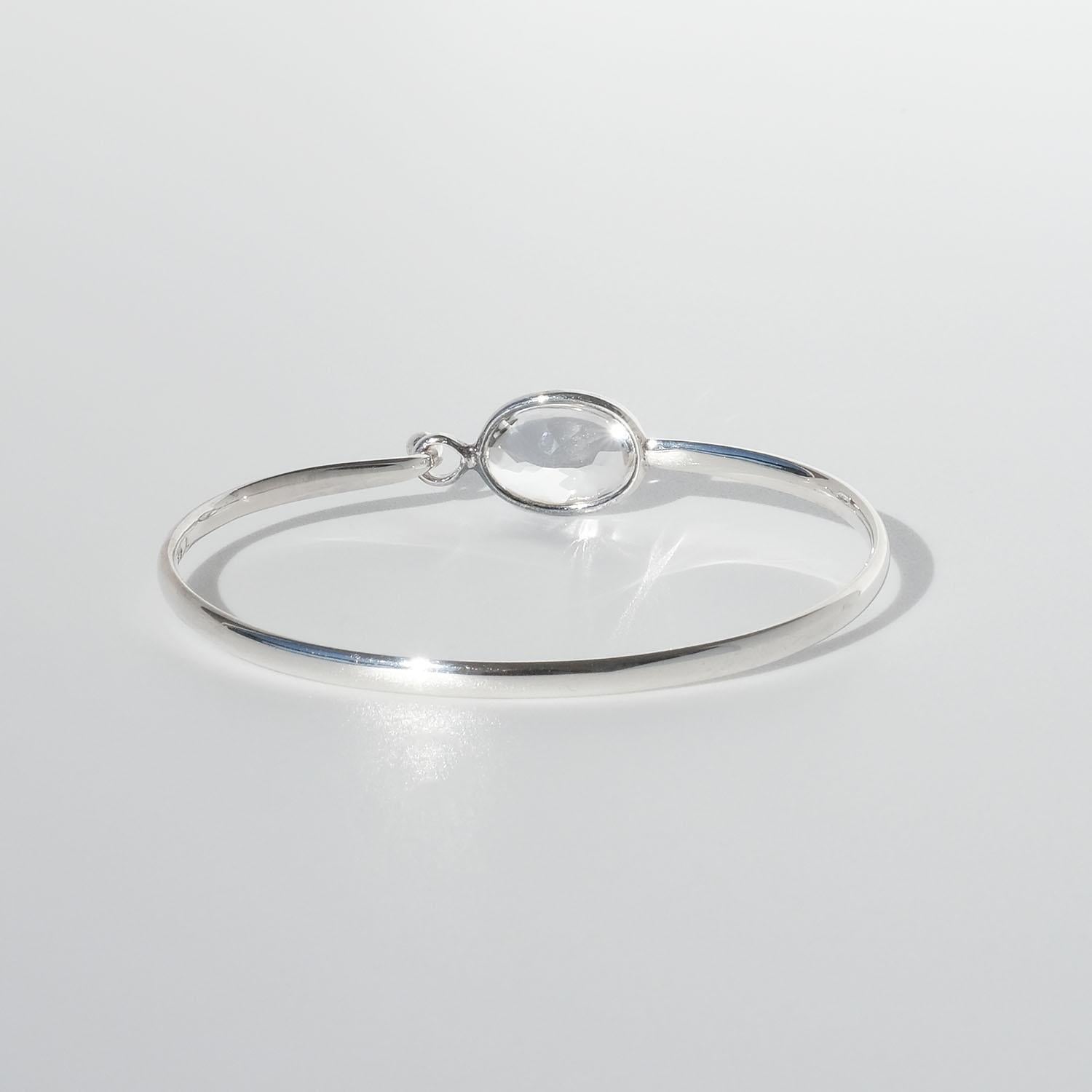 Women's or Men's Silver and Rock Crystal Bracelet by Vivianna Torun Bülow-Hübe for Georg Jensen