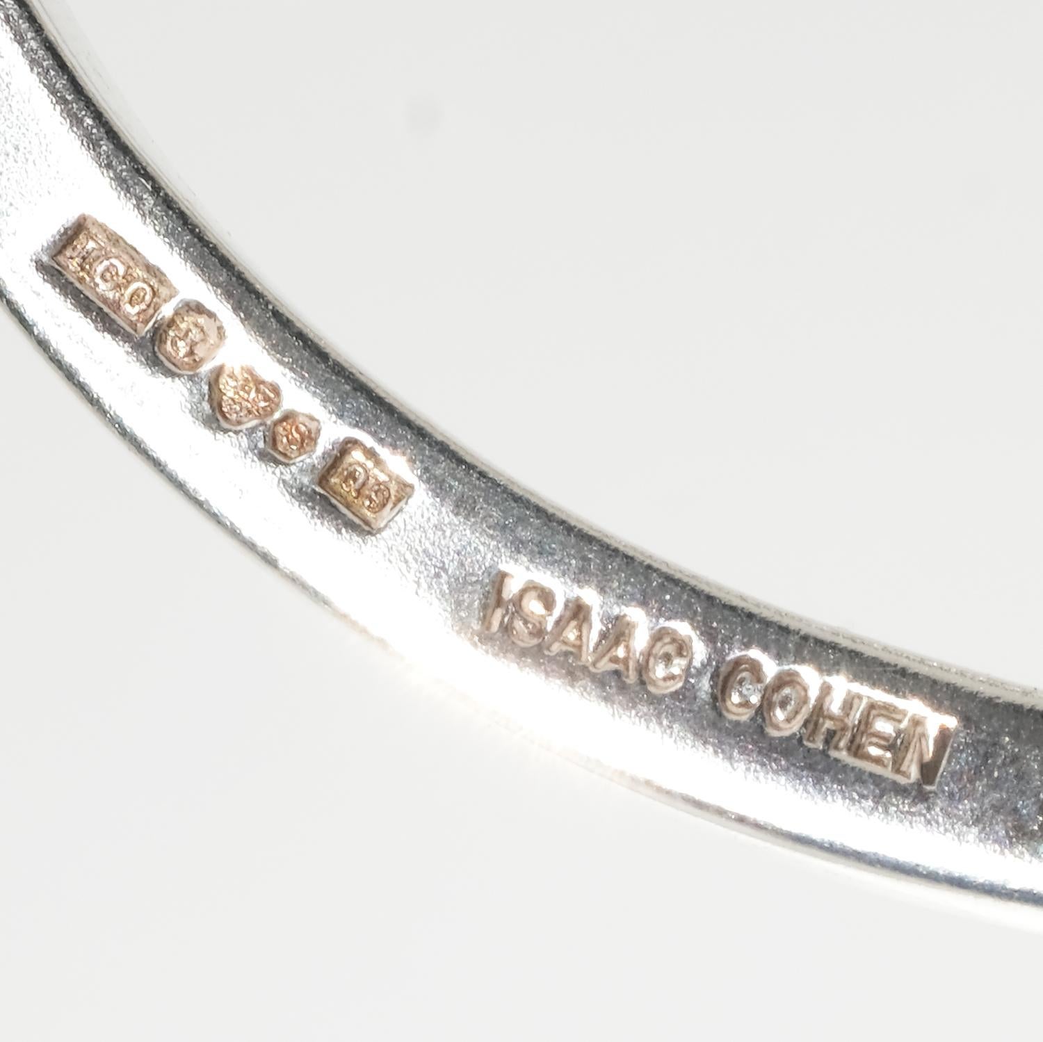 Manschettenarmband aus Silber und Bergkristall von Isaac Cohen, hergestellt 1966 im Angebot 3