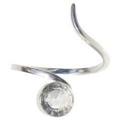 Brazalete de plata y cristal de roca de Isaac Cohen Fabricado en 1966