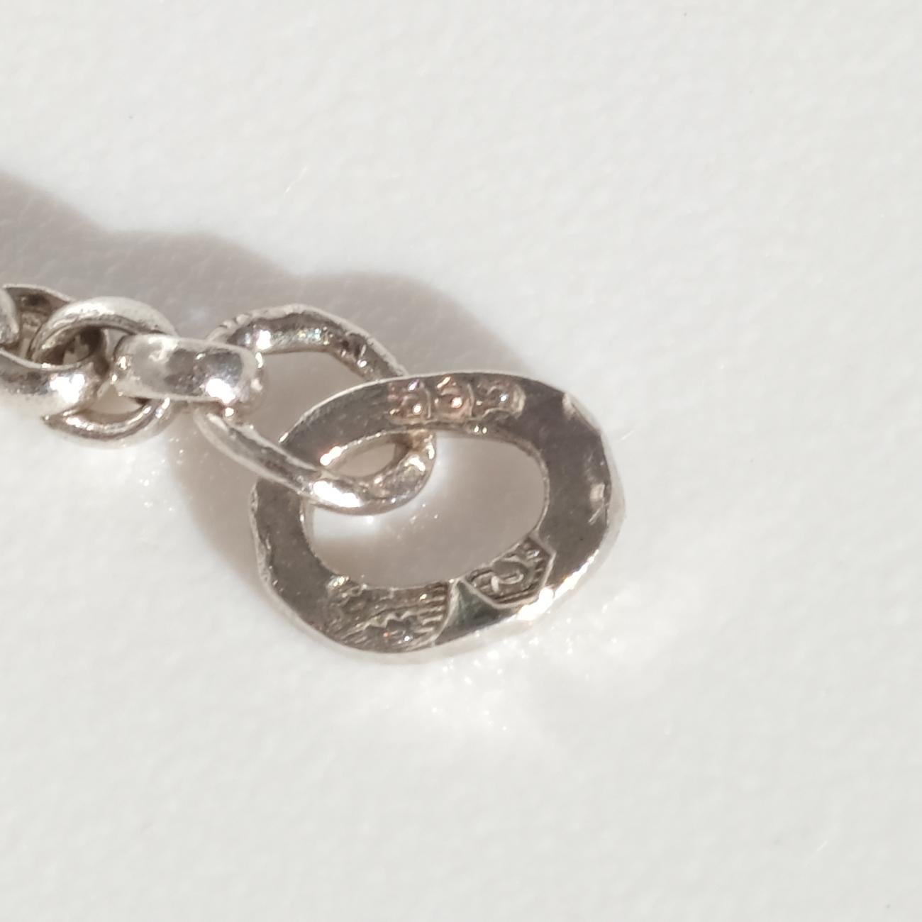 Collana in argento e cristallo di rocca di Ateljé Stigbert Made 1944 in vendita 5
