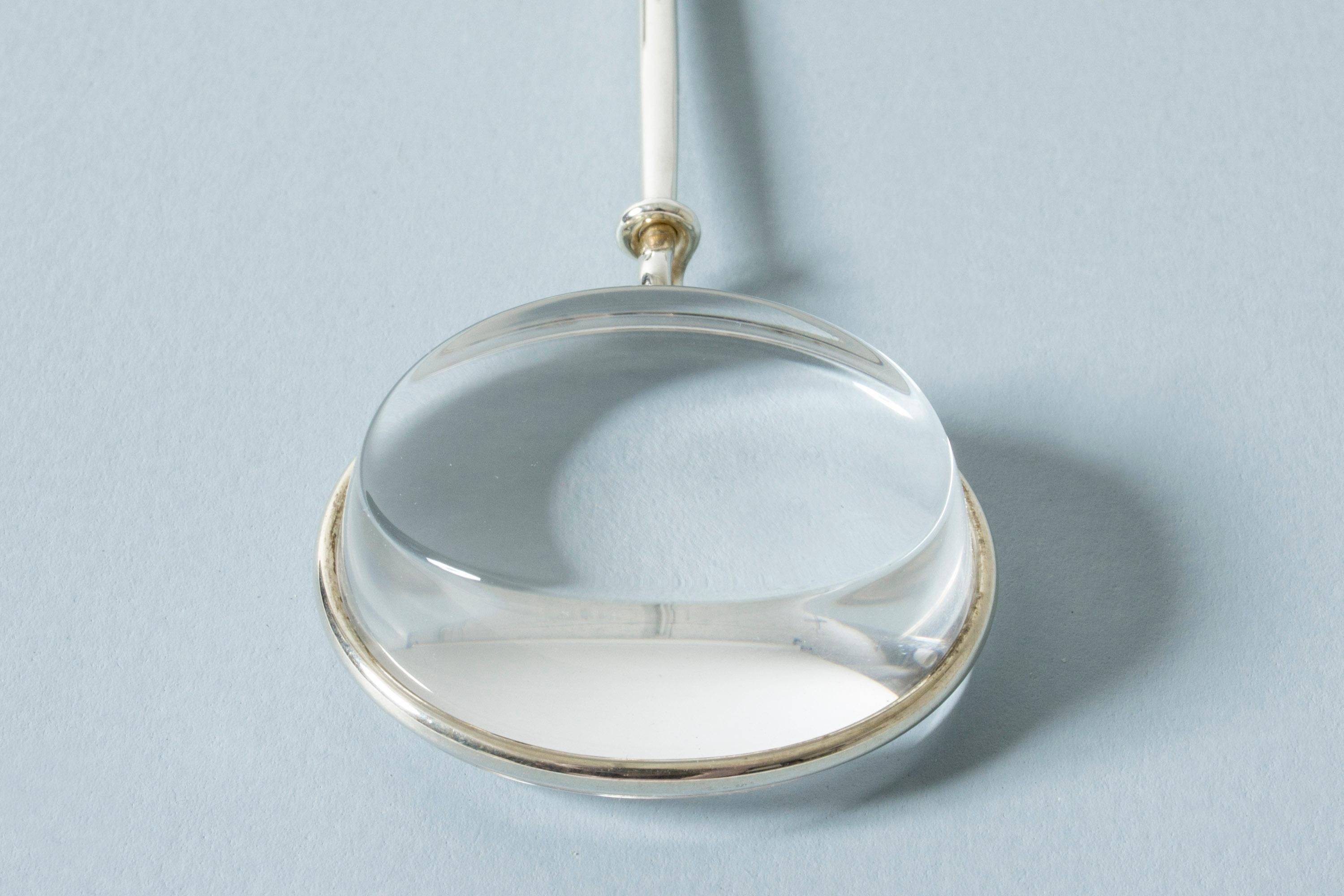 Oval Cut Silver and Rock Crystal Neckring by Torun Bülow-Hübe for Georg Jensen, Denmark