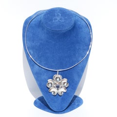 Silver and Rock Crystal Pendant by Swedish Master Peter von Post made in t 1970s