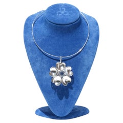 Silver and Rock Crystal Pendant by Swedish Master Peter von Post made in t 1970s