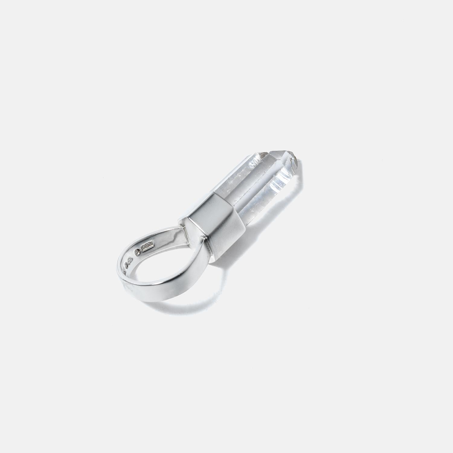 Ring aus Silber und Bergkristall von Carl Forsberg, hergestelltes Jahr 1971 im Angebot 1