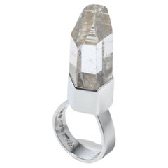 Silver and Rock Crystal Ring by Carl Forsberg Made Year 1971