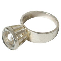 Silver and Rock Crystal Ring from Alton