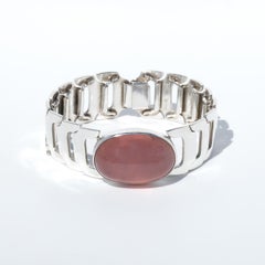 Bracciale in argento e quarzo rosa di Michelsen Made 1960