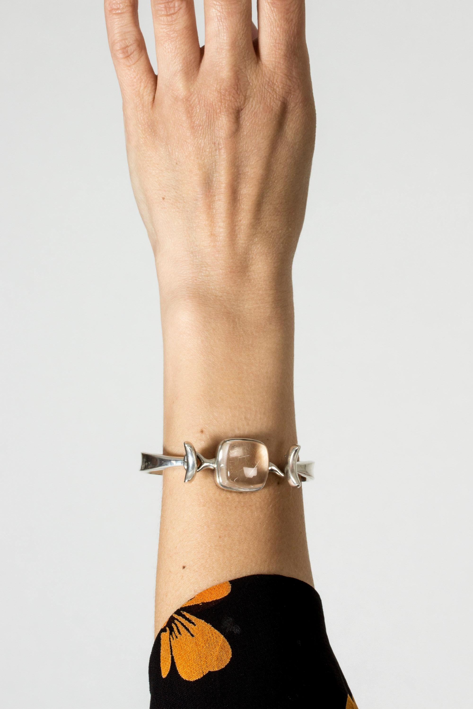 silver quartz bracelet