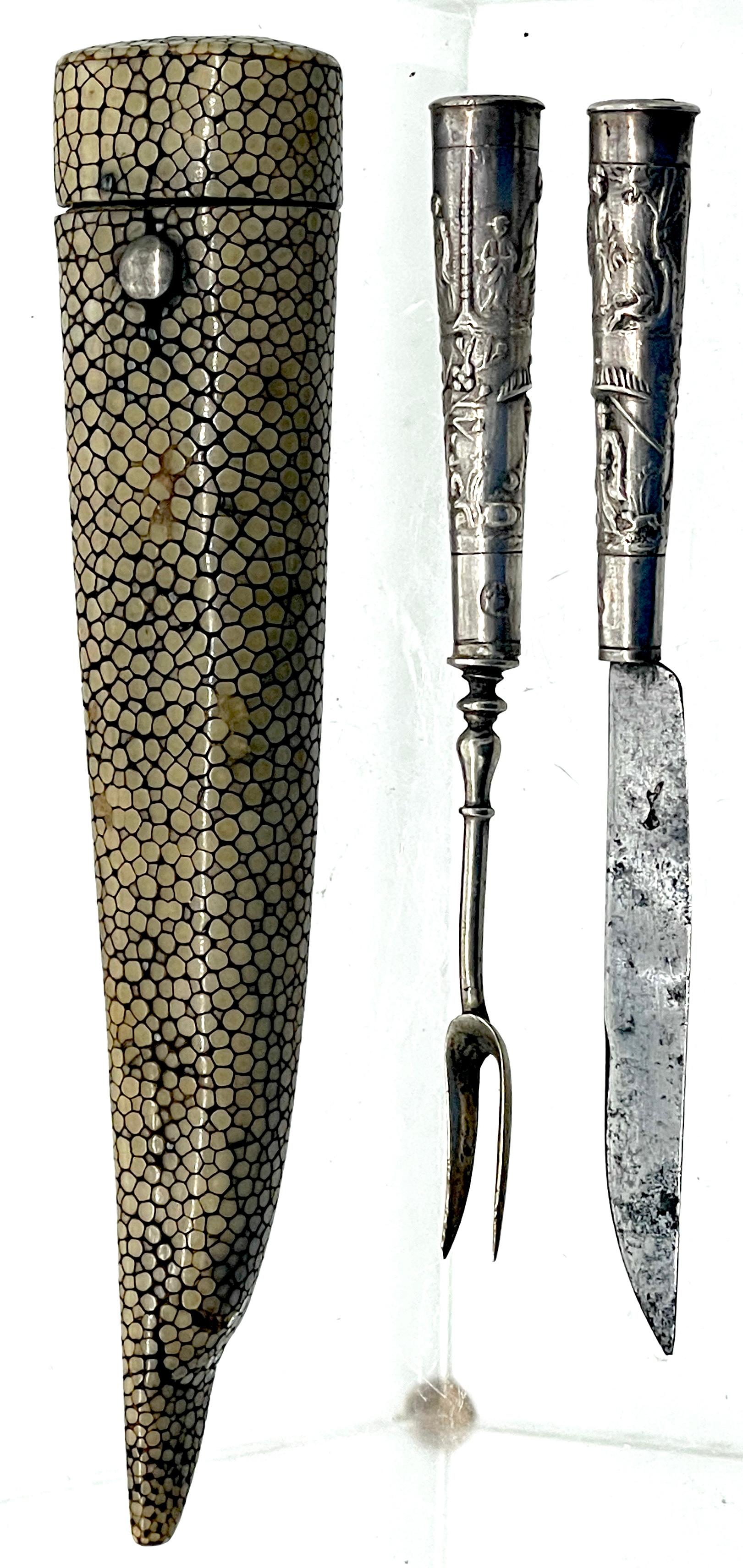 Couverts Etui, Couverts de voyage, Pays-Bas, 18ème siècle en vente 7