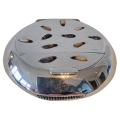 Caja de tabaco de plata y Shibayama con tapa de caja de vesta combinada