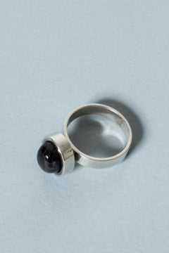 Silver and Spectrolite Ring from Valo Koru, Finland, 1975