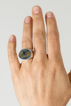 Silver and Spectrolite Ring, Olof Pettersson, Sweden, 1975