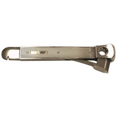 Silver and Steel Table Cigar Cutter Dated 1977, Assayed in Birmingham