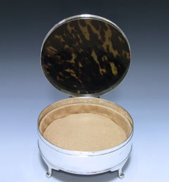 Silver and Tortoiseshell Jewellery/Trinket Box