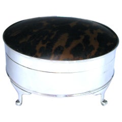 Silver and Tortoiseshell Jewellery/Trinket Box