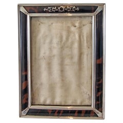 Silver and Tortoiseshell Pique inlaid photo Frame by Henry Matthews