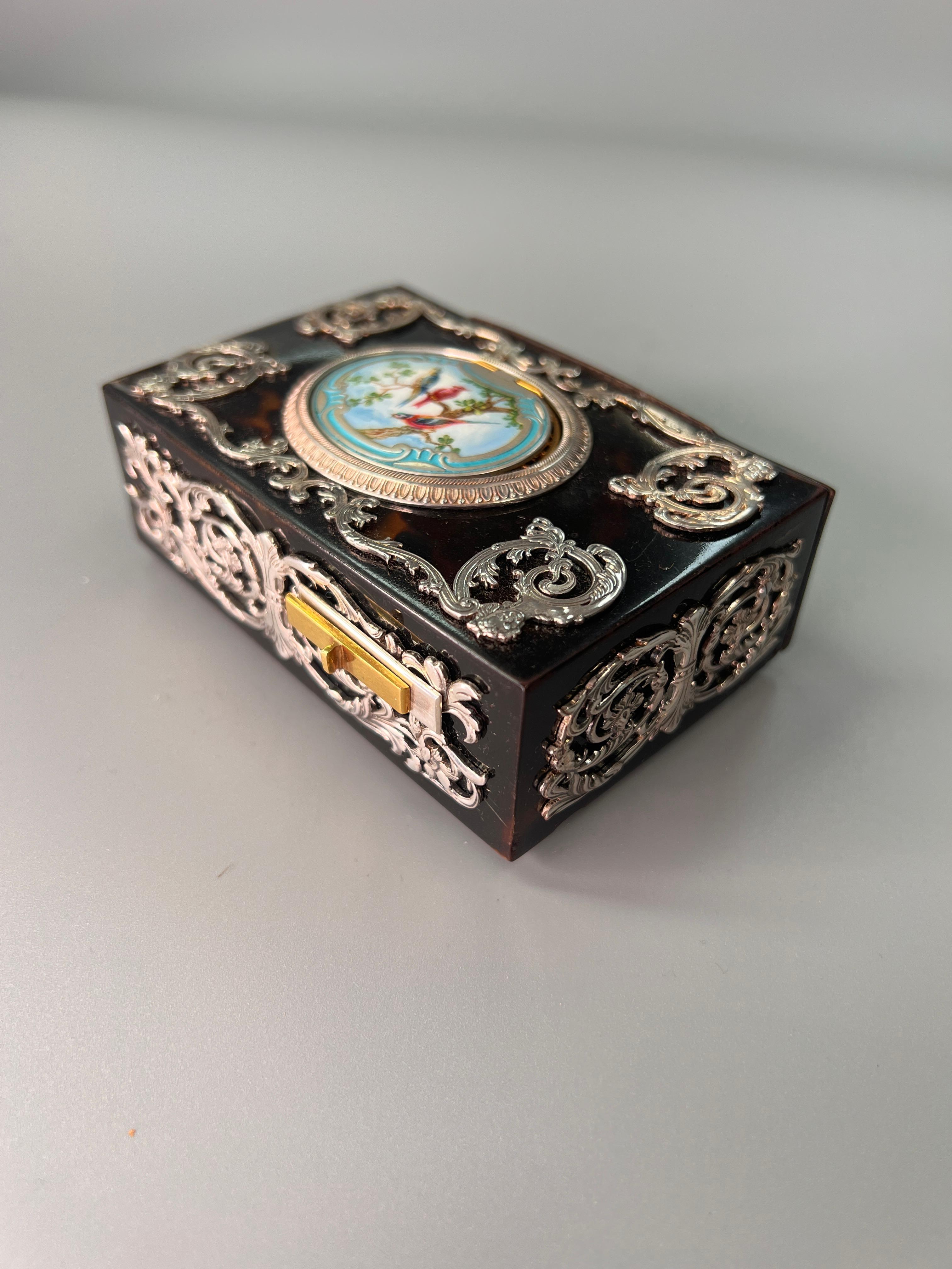 antique bird music box for sale