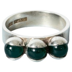 Silver and Tourmaline Ring by Elis Kauppi