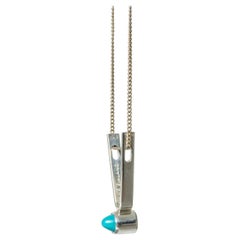 Pendentif en argent et turquoise par Elis Kauppi