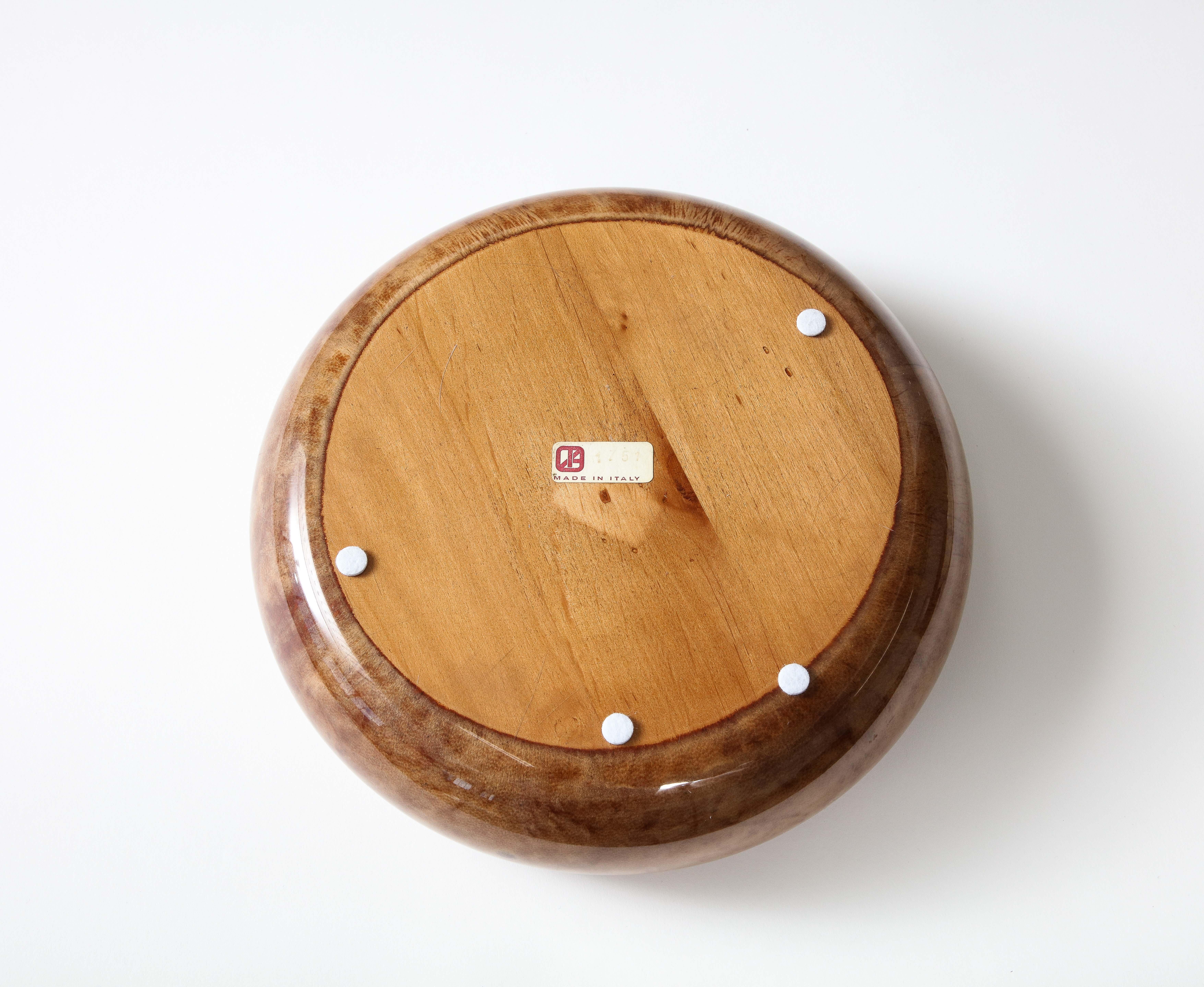 Cuenco de plata y vitela a la manera de Aldo Tura, Italia, c. 1960 en venta 1