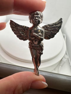 Silver angel pendant 925 Large angel pendant