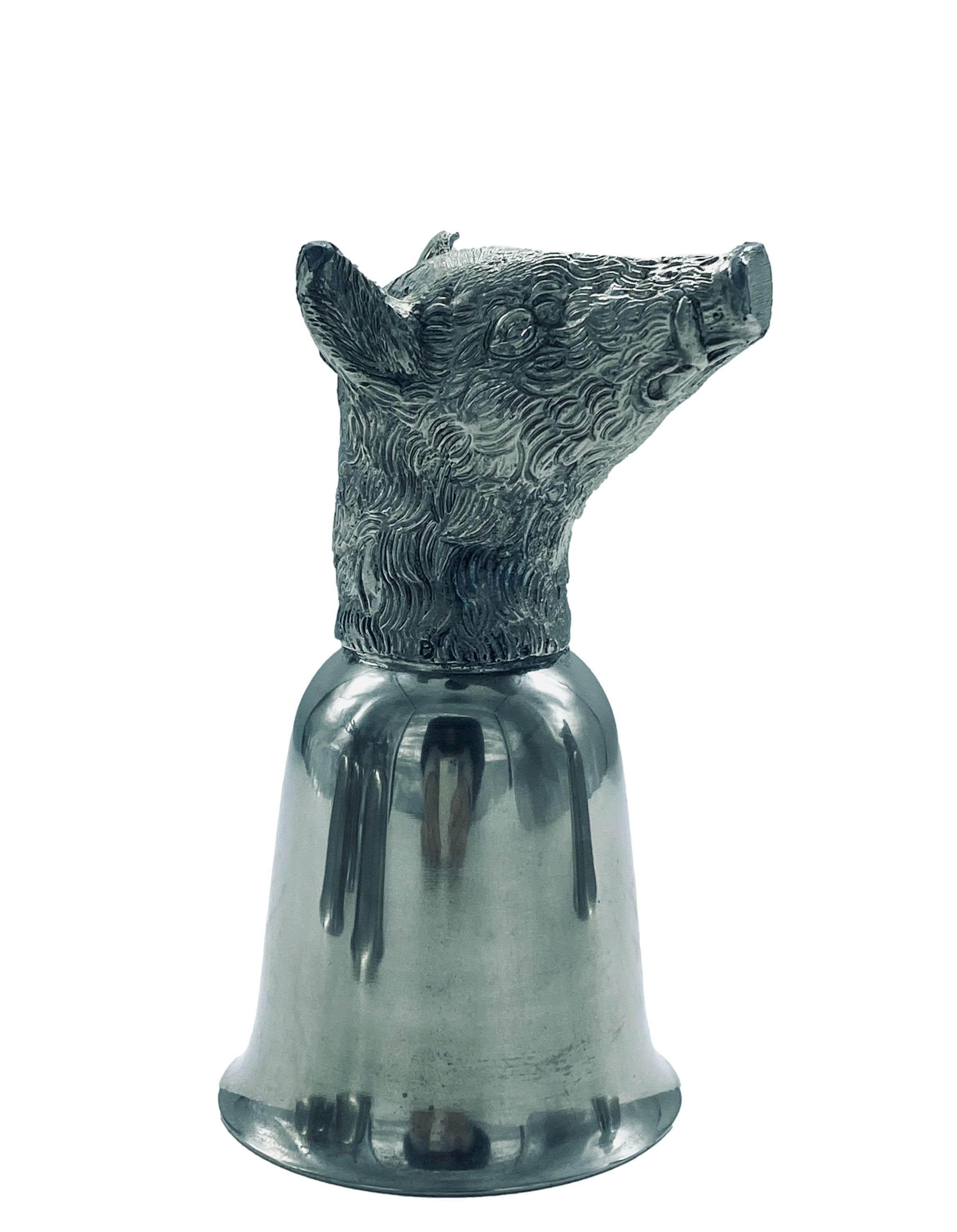 Late 20th Century Silver Animal Stirrup Cups, Full Set of 6, Italy 1970s