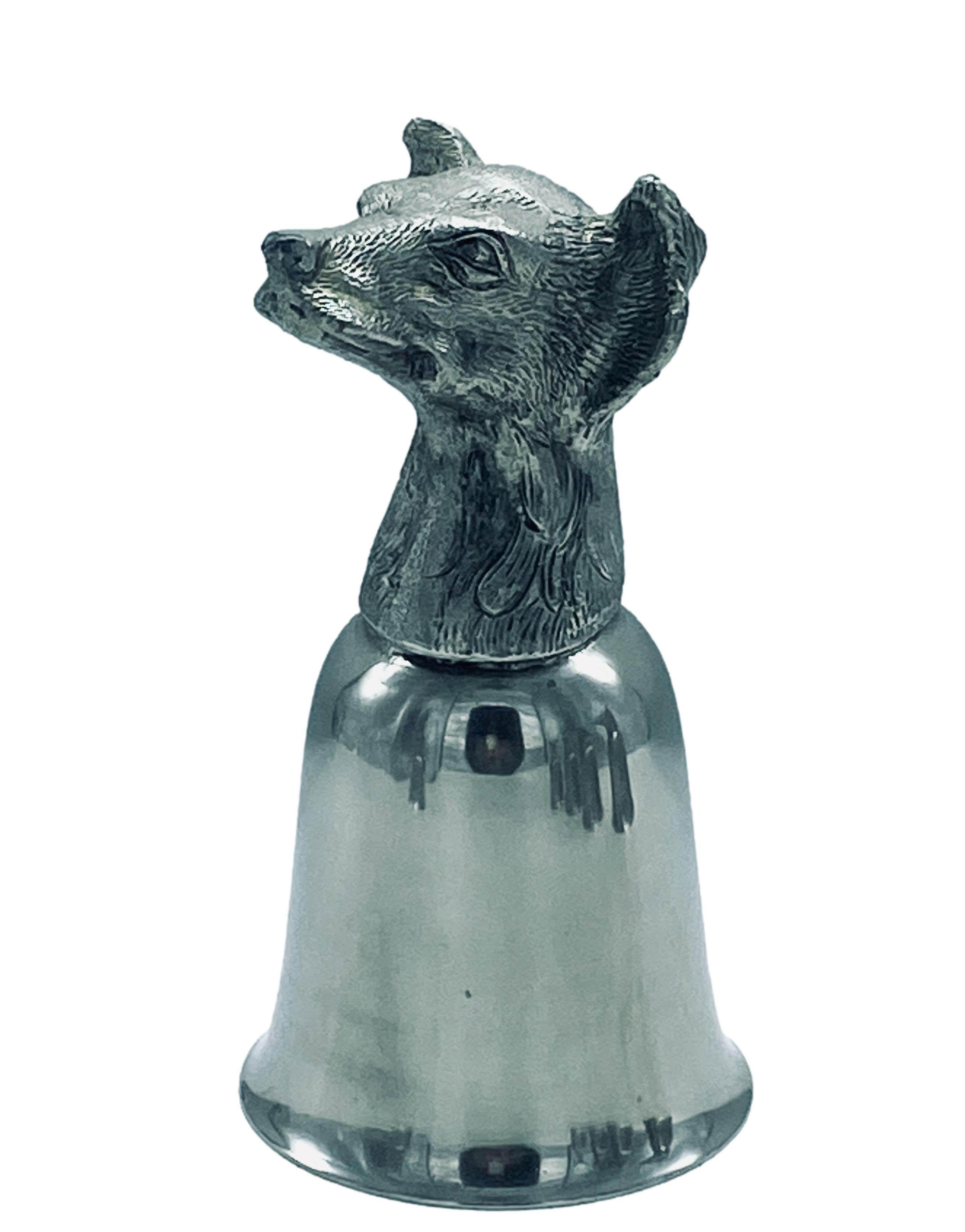 Silver Animal Stirrup Cups, Full Set of 6, Italy 1970s 3
