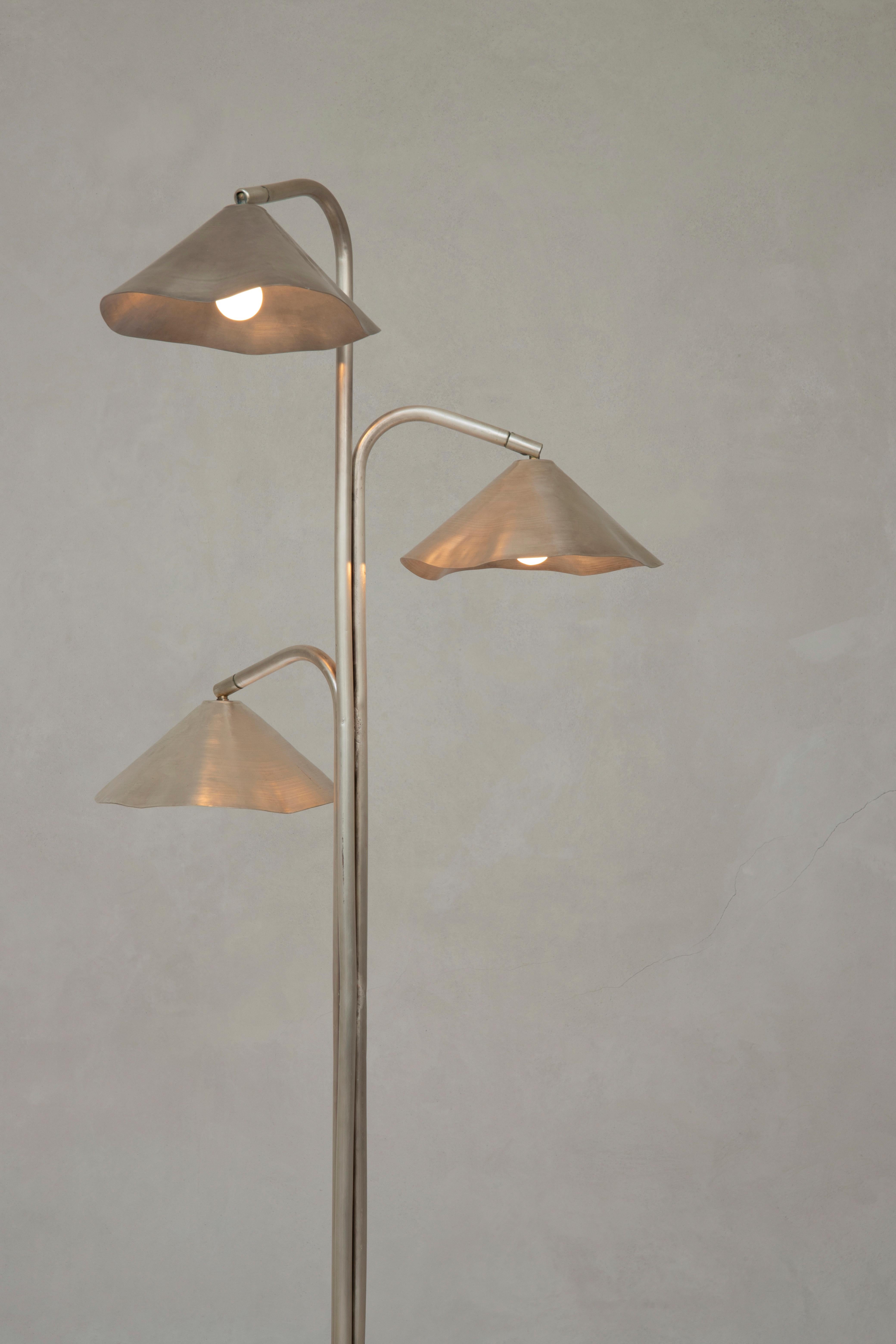 Contemporary Silver Antica I Floor Lamp by OHLA STUDIO For Sale