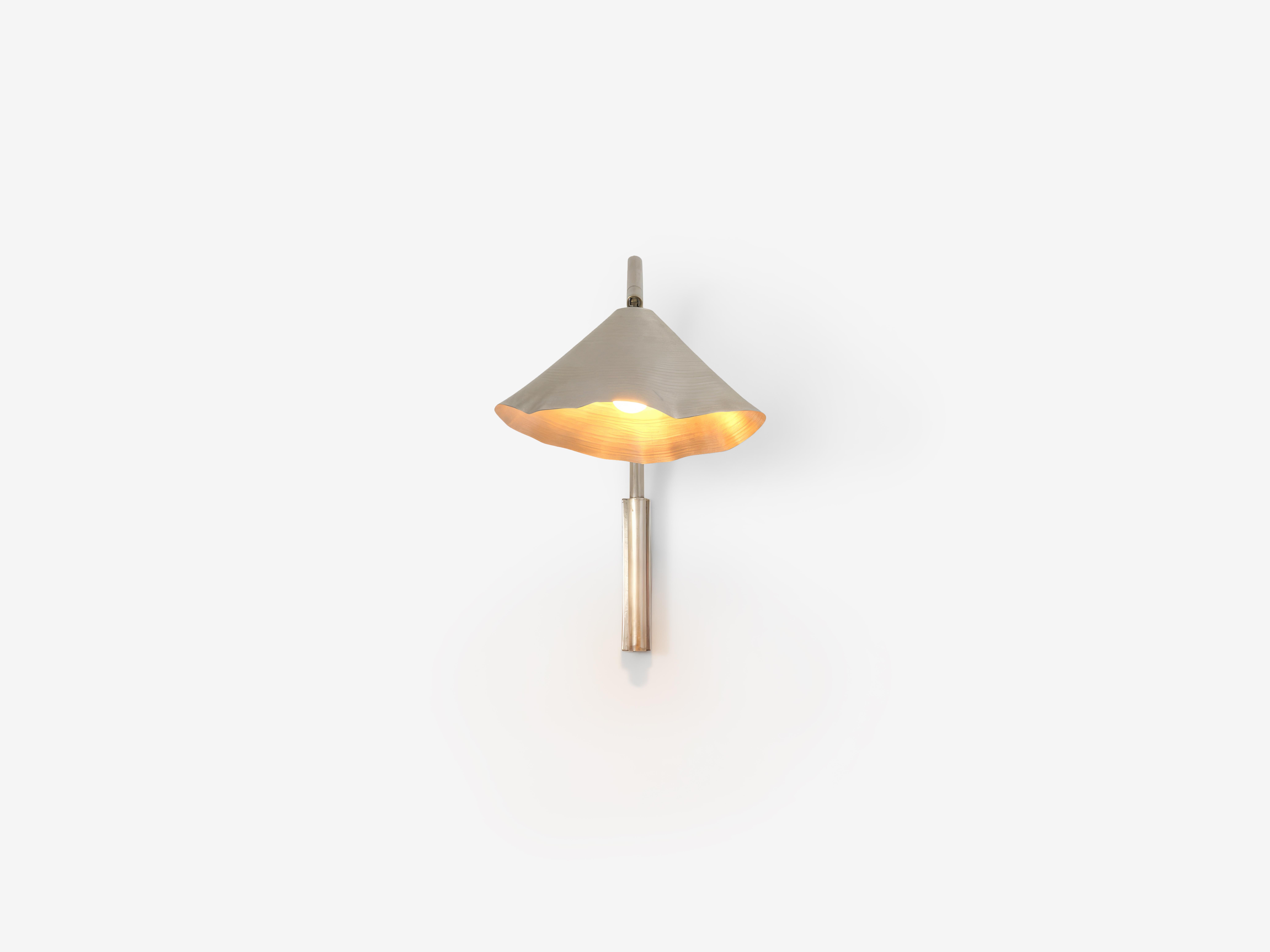 Modern Silver Antica II Sconce by OHLA STUDIO For Sale