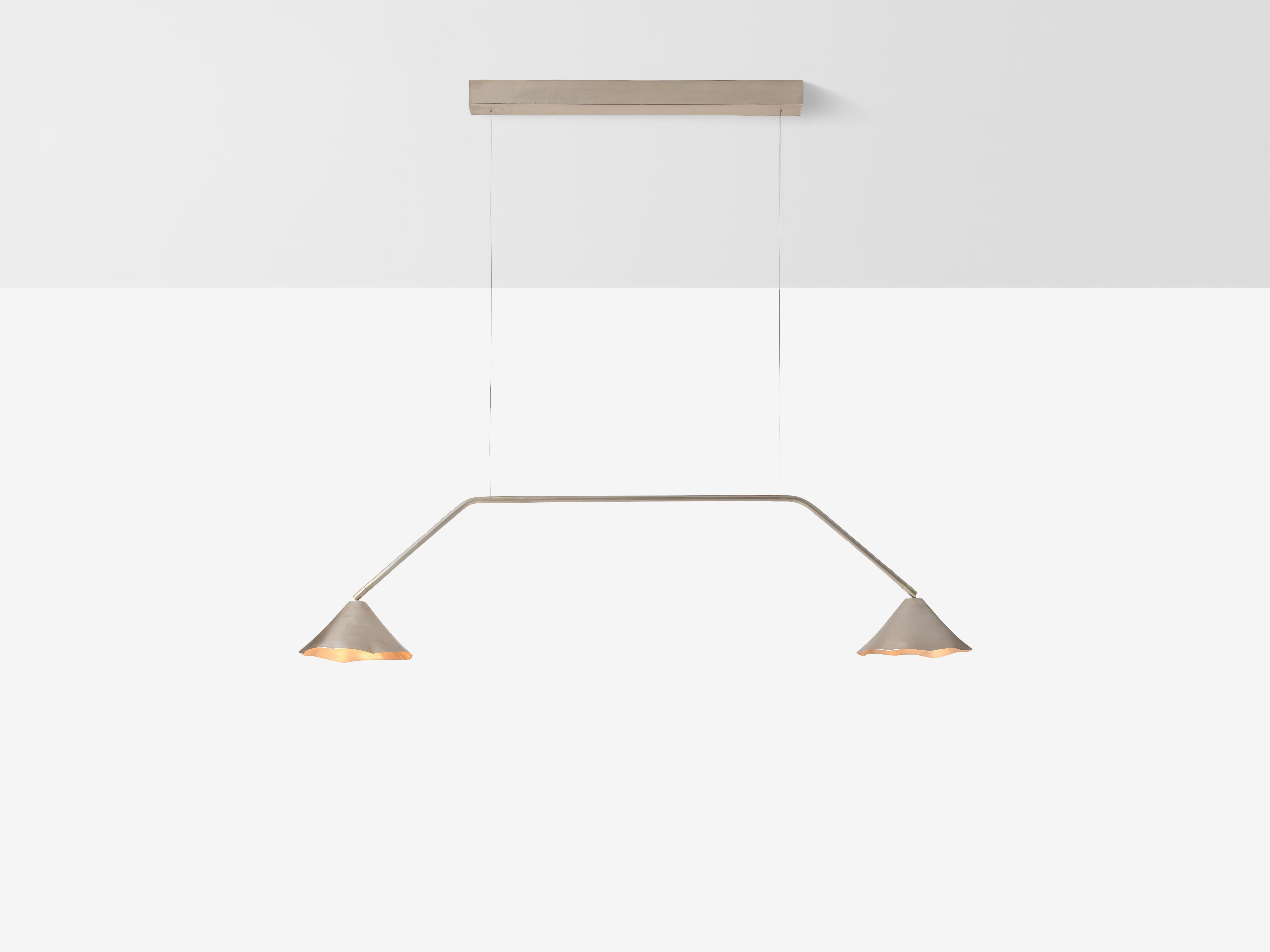 Modern Silver Antica IV Linear Pendant by OHLA STUDIO For Sale