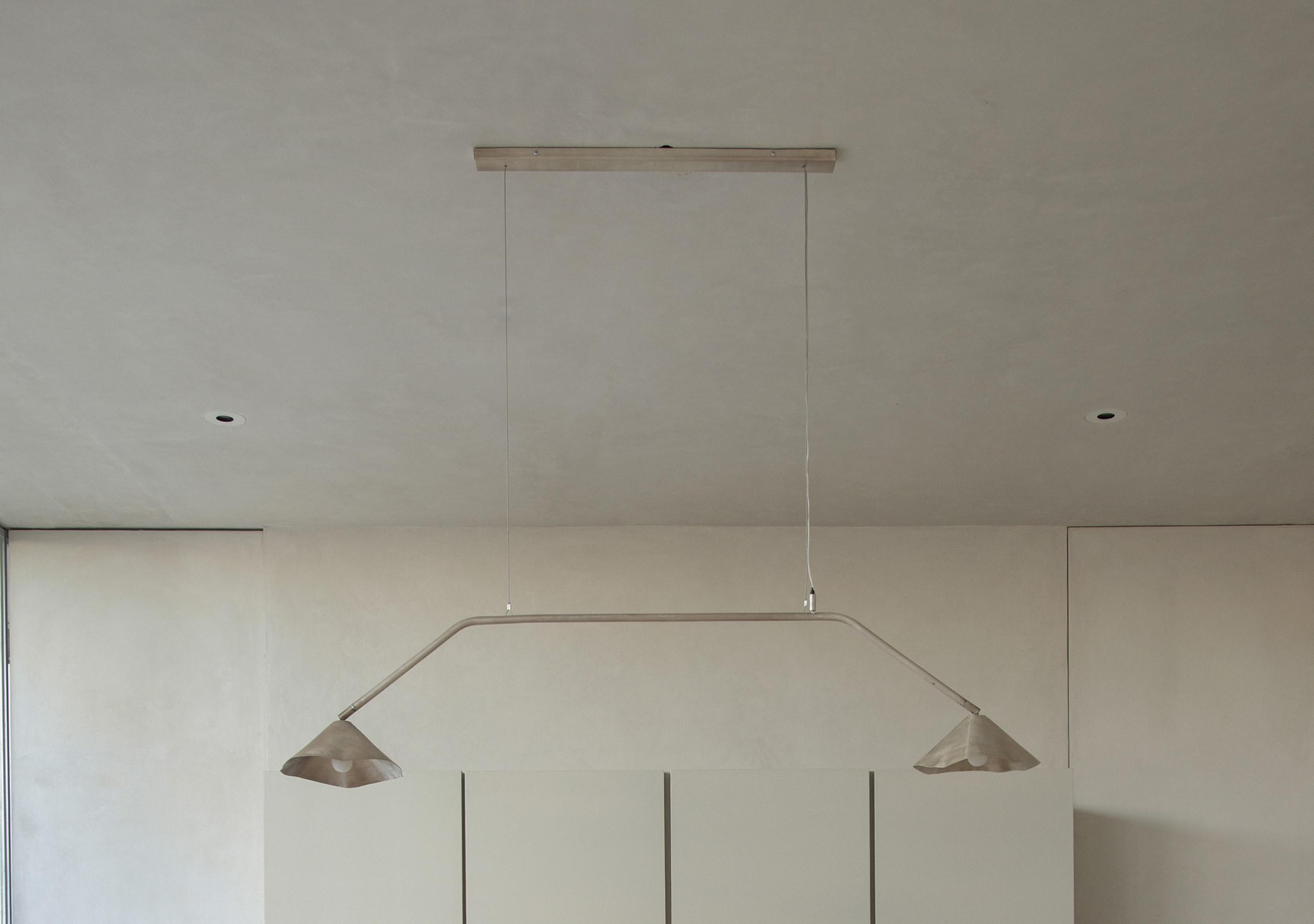 Silver Antica IV Linear Pendant by OHLA STUDIO In New Condition For Sale In Geneve, CH