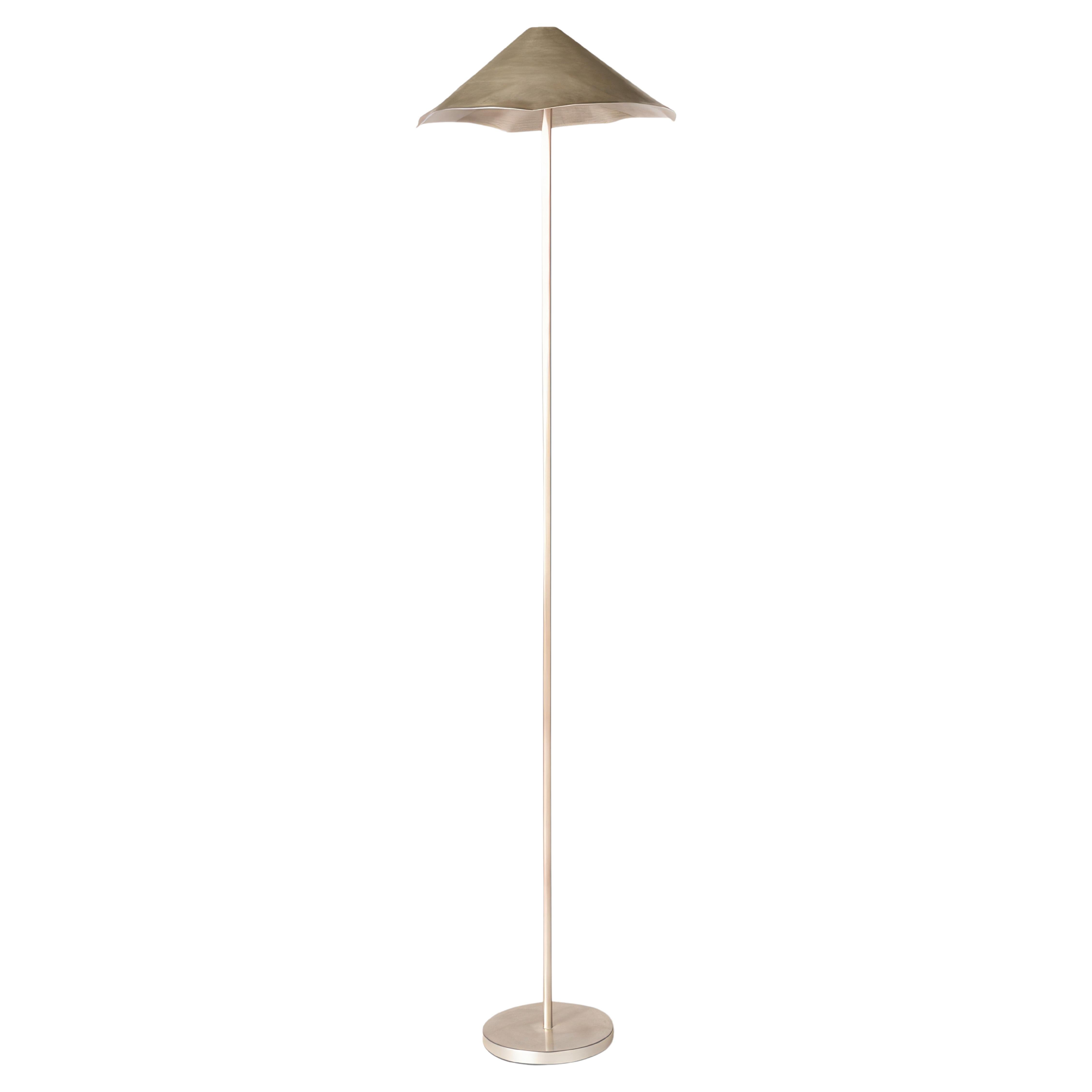 Silver Antica VI Task Floor Lamp by OHLA STUDIO For Sale