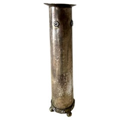 Silver Antique Censer or Incense Tower Burner with Spiral Detail