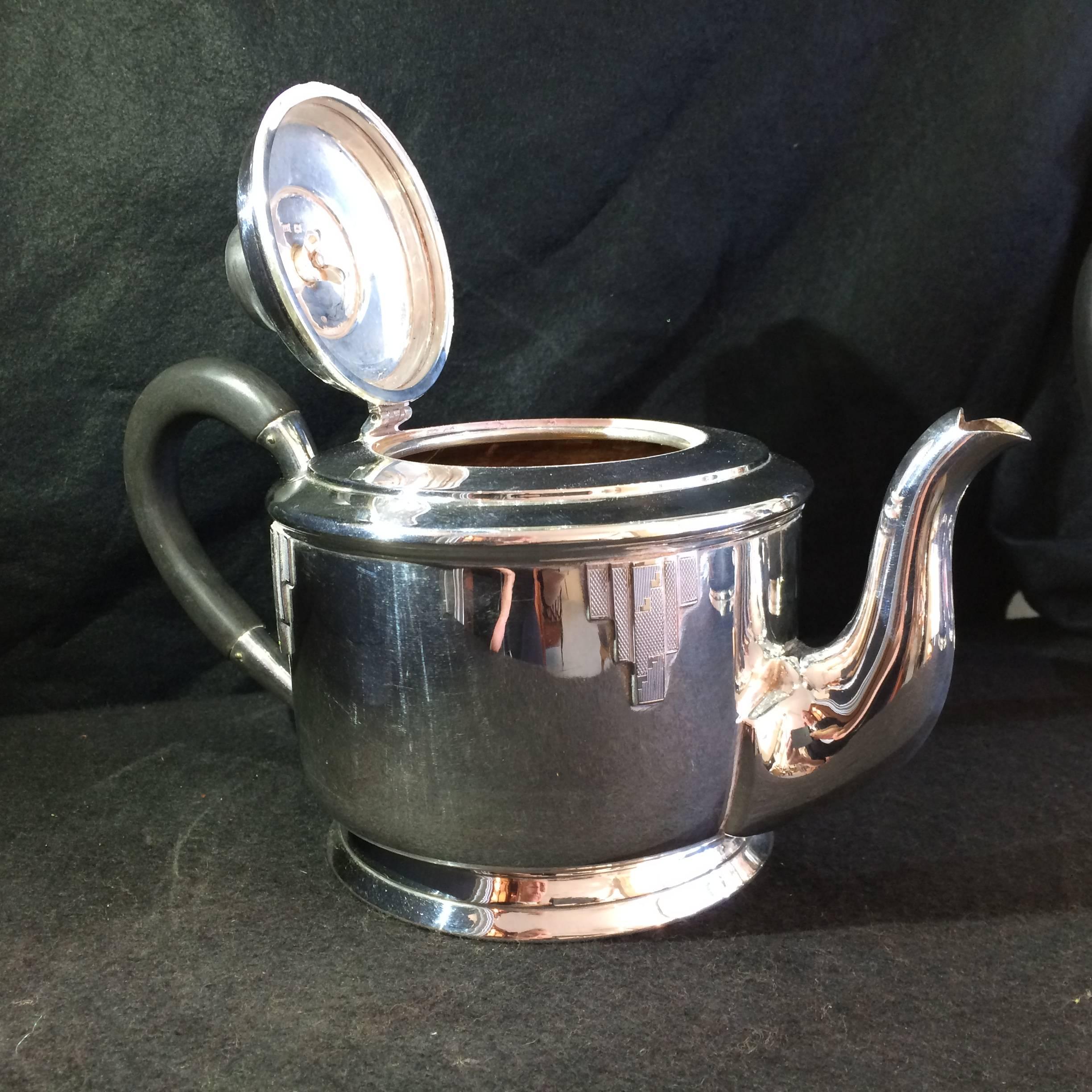 English Silver Art Deco Tea Set