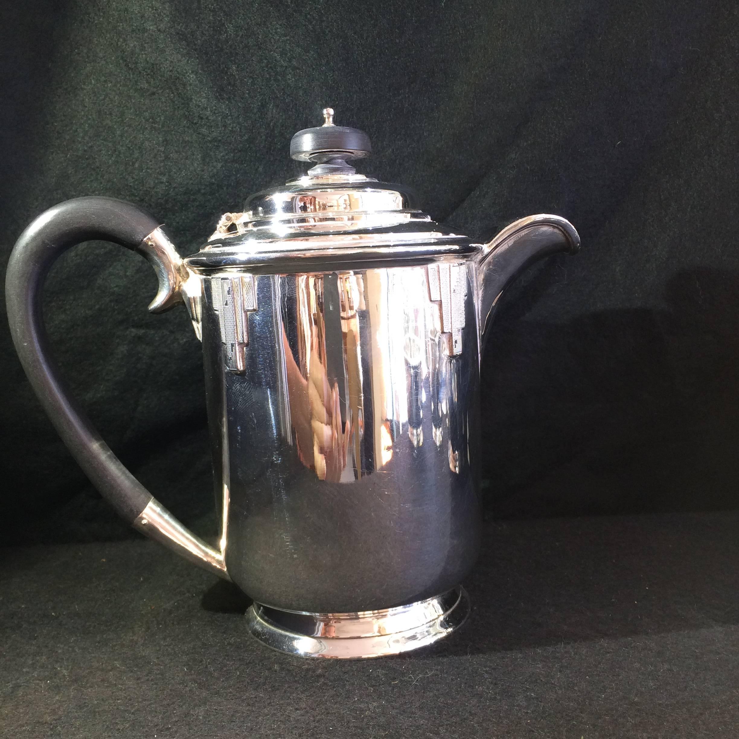 Mid-20th Century Silver Art Deco Tea Set