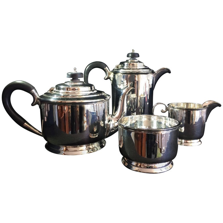 Silver Art Deco Tea Set at 1stDibs