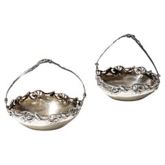 Silver Art Nouveau Bowls by Wilhelm Binder, Early 20th Century