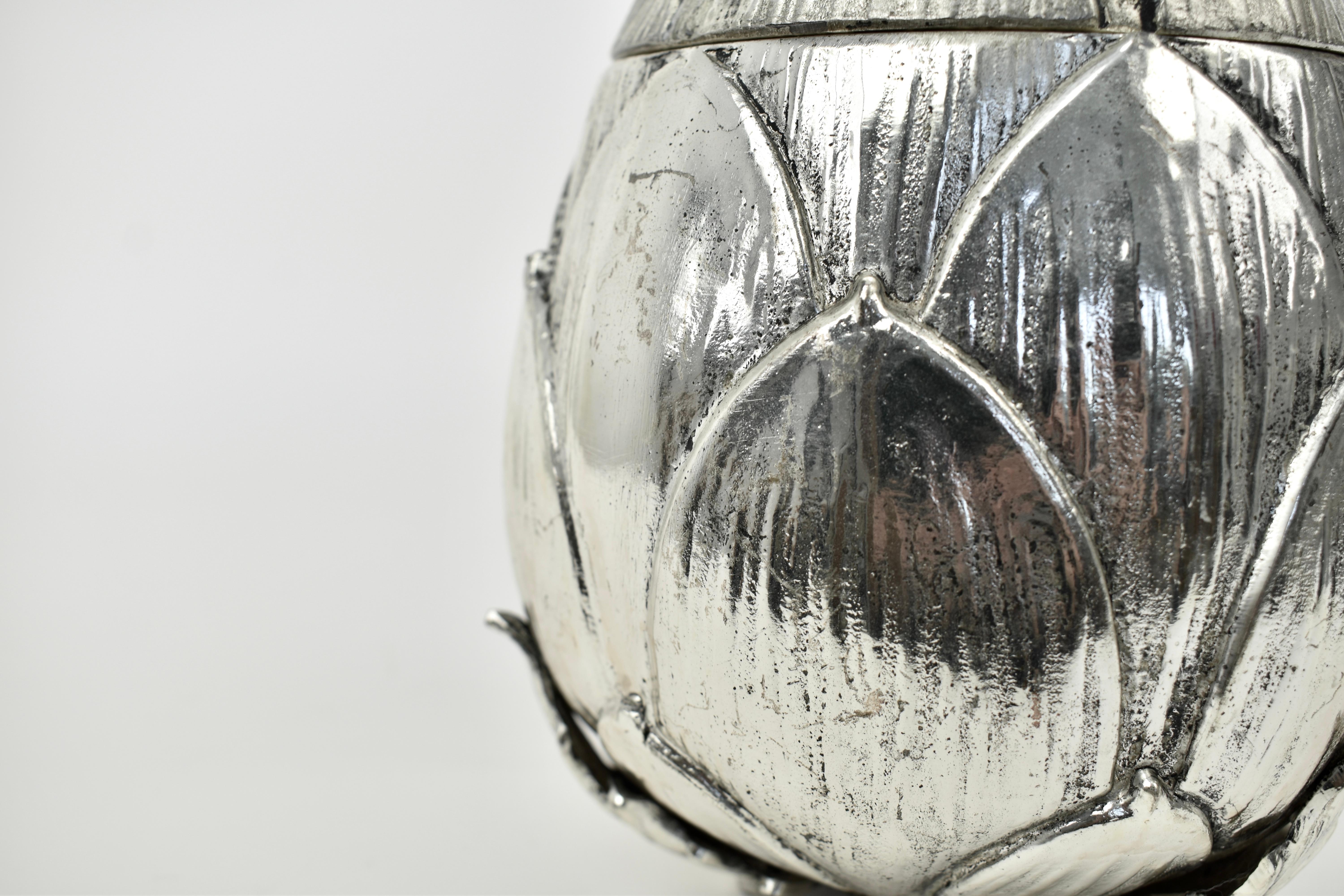 Silver Artichoke Ice Bucket by Mauro Manetti, 1970s For Sale 4