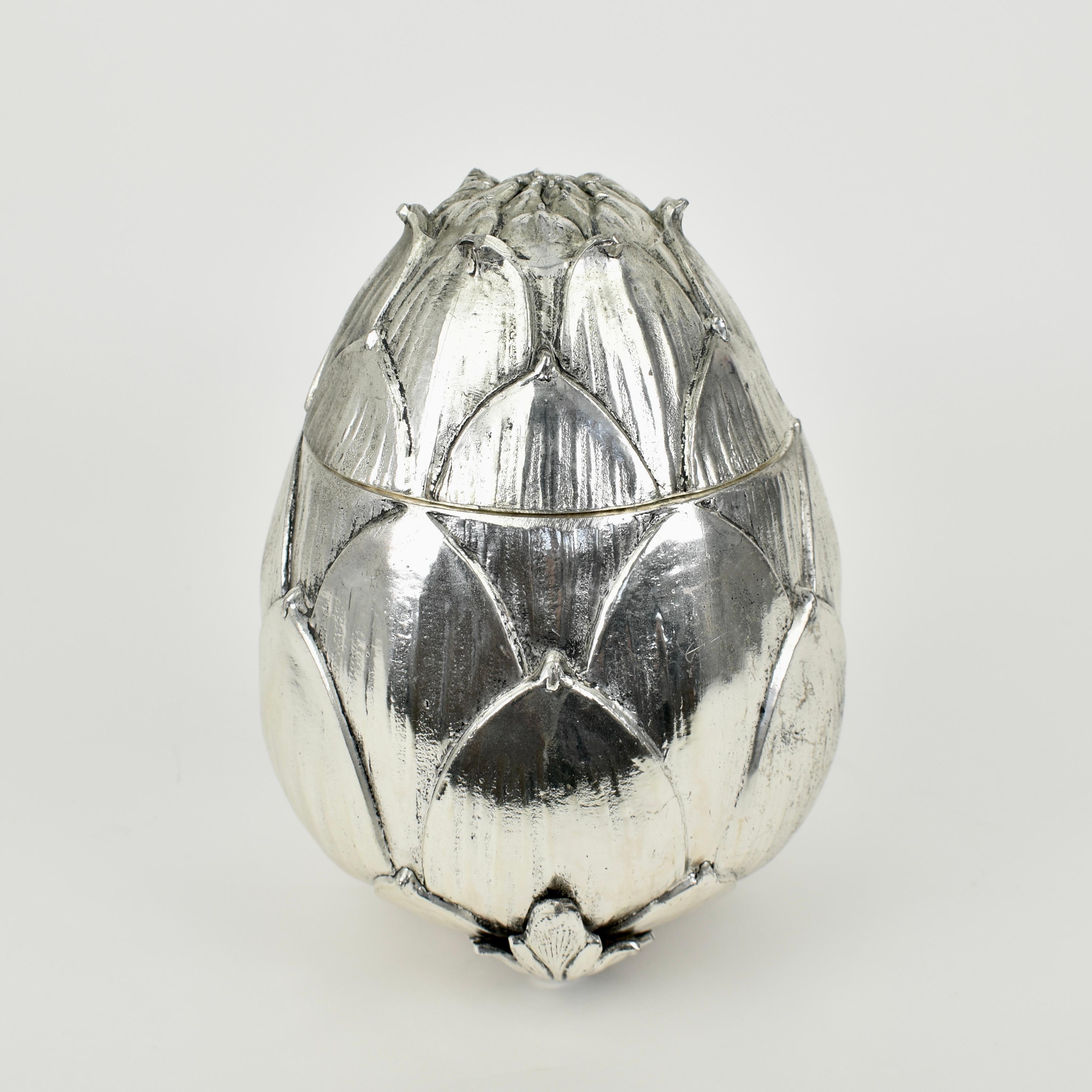 Silver Artichoke Ice Bucket by Mauro Manetti, 1970s In Good Condition For Sale In AMSTERDAM, NL